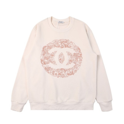샤넬 남/녀 캐쥬얼 아이보리 맨투맨 - Unisex Ivory Tshirts - cnl0923x