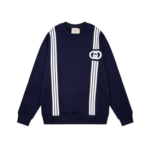 구찌 남/녀 캐쥬얼 네이비 맨투맨 - Unisex Navy Tshirts - Guc05106x