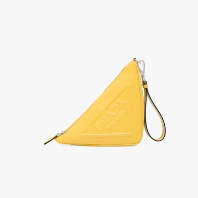 프라다 여성 옐로우 파우치 - Prada Womens Yellow Pouch - pra02791x