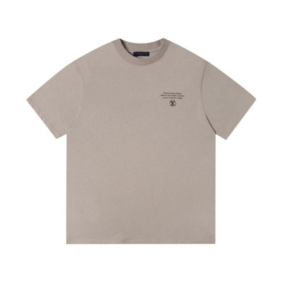 루이비통 남성 그레이 크루넥 반팔티 - Mens Gray Tshirts - lou05204x