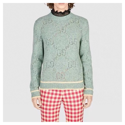 구찌 남성 블루 크루넥 니트 - Mens Blue Knits - guc05144x