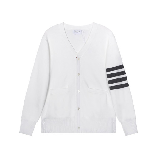톰브라운 남성 브이넥 화이트 가디건 - Mens White Cardigan - thom0609x