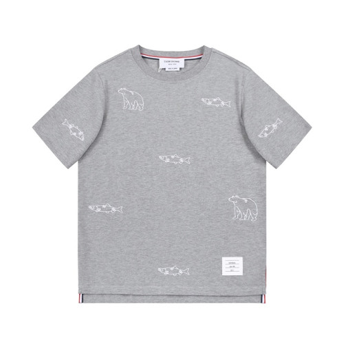 톰브라운 남성 그레이 크루넥 반팔티 - Mens Gray Tshirts - thom0612x