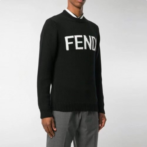 펜디 남성 트렌디 블랙 니트 - Mens Black Sweaters - fen01290x