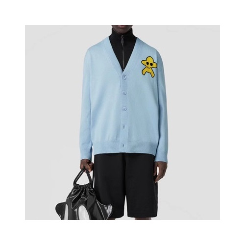 버버리 남성 블루 브이넥 가디건 - Burberry Mens Blue Cardigan - bur04515x
