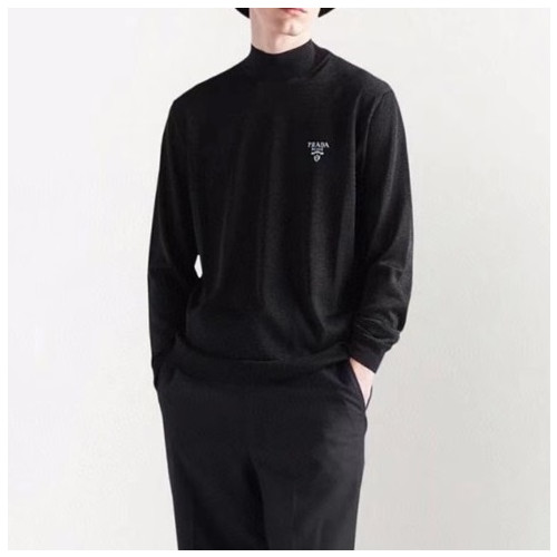 프라다 남성 크루넥 블랙 니트 - Prada Mens Black Knits - pra02832x