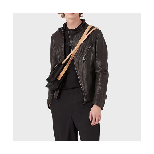 알마니 남성 브라운 가죽 자켓 - Armani Mens Brown Jackets - arm0919x