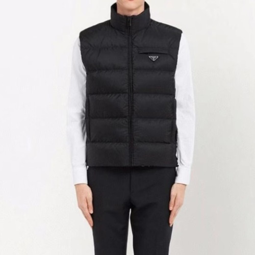 프라다 남성 블랙 다운 베스트 - Prada Mens Black Down Vest - pra02835x