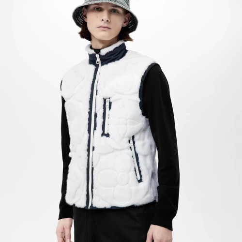 루이비통 남성 화이트 밍크 베스트 - Louis vuitton Mens White Mink Vest - lou05277x