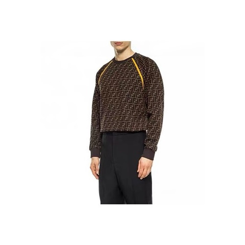 펜디 남성 캐쥬얼 브라운 맨투맨 - Fendi Mens Brown Tshirts - fen02196x