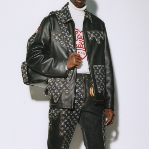 루이비통 남성 블랙 가죽 자켓 - Louis vuitton Mens Black Jackets - lou05292x