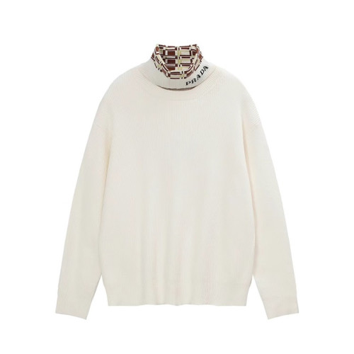 프라다 남성 터틀넥 화이트 니트 - Prada Mens White Knits - pra02840x