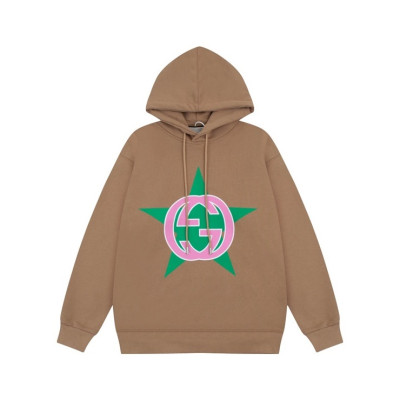 구찌 남/녀 트렌디 카멜 후드티 -  Gucci Unisex Camel Hoodie - guc05235x