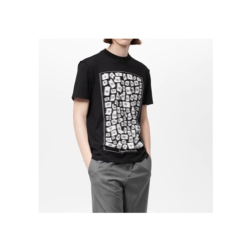 루이비통 남성 블랙 크루넥 반팔티 - Louis vuitton Mens Black Tshirts - lou05309x