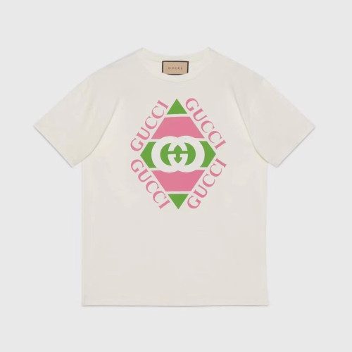 구찌 남/녀 화이트 크루넥 반팔티 - Gucci Unisex White Tshirts - guc05254x