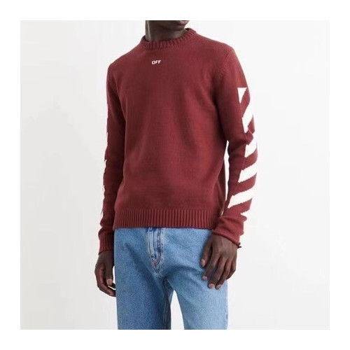 오프화이트 남성 시그니처 레드 니트 - Off-white Mens Red Knits - off0854x