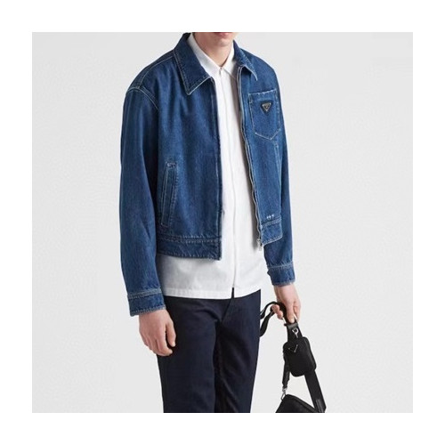 프라다 남성 캐쥬얼 블루 자켓 - Prada Mens Blue Jackets - pra02871x