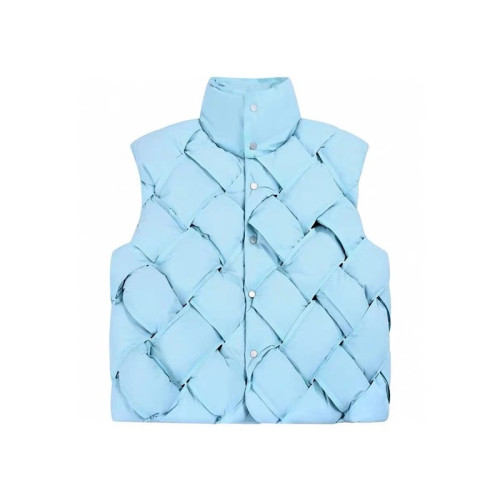 보테가베네타 남/녀 블루 다운 베스트 - Bottega veneta Unisex Blue Vest - bv0445x