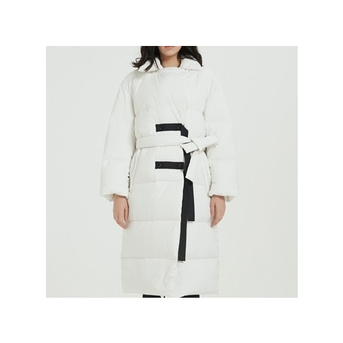 질샌더 여성 구스다운 화이트 롱패딩 - Jil Sander Womens White Padding - jil0051x