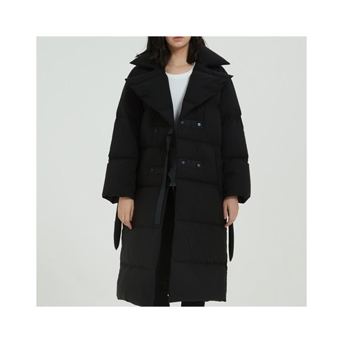 질샌더 여성 구스다운 블랙 롱패딩 - Jil Sander Womens Black Padding - jil0052x