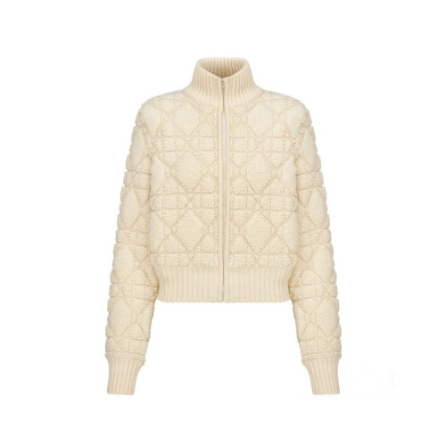 디올 여성 집업 화이트 스웨터 - Dior Womens White Sweaters - dio02191x
