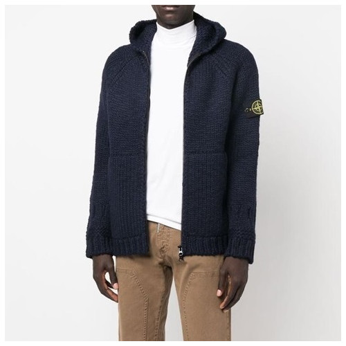 스톤아일랜드 남성 블랙 후드티 - Stone Island Mens Black Hoodie - sto0515x
