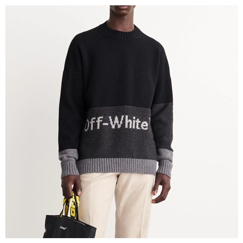 오프화이트 남성 그레이 니트 - Off-white Mens Gray Knits - off0870x