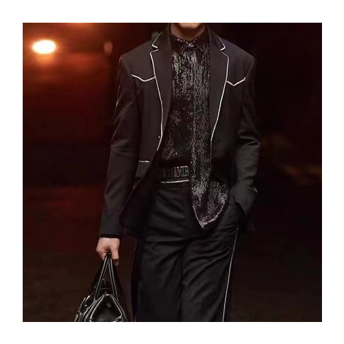입생로랑 남성 블랙 슈트 자켓 - Saint Laurent Mens Black Jackets - ysl0144x