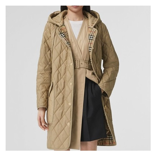 버버리 여성 베이지 다운 코트 - Burberry Womens Beige Coats - bur04574x