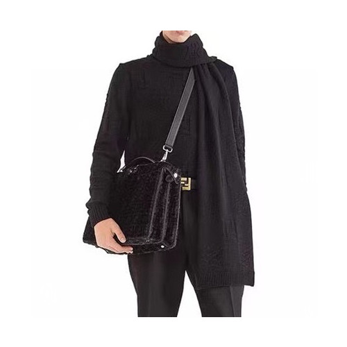 펜디 남성 트렌디 블랙 니트 - Fendi Mens Black Sweaters - fen01304x