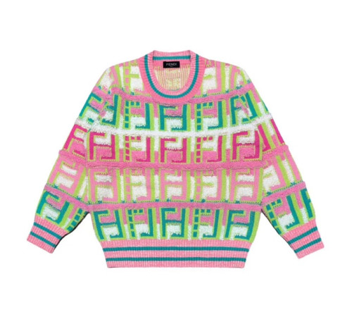 펜디 여성 트렌디 핑크 니트 - Fendi Womens Pink Sweaters - fen01309x