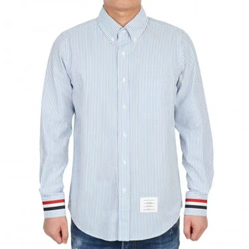 톰브라운 남성 블루 셔츠 - Thom Browne Mens Blue Tshirts - tom0669x