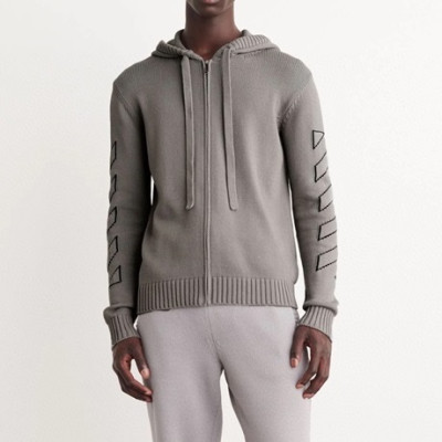 오프화이트 남성 캐쥬얼 그레이 후드티 - Off-white Mens Gray Hoodie - off0877x