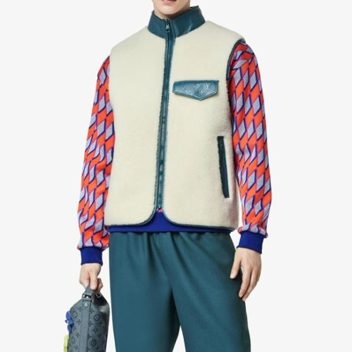 구찌 남성 화이트 가죽 베스트 - Gucci Mens White Vest - gu0032x