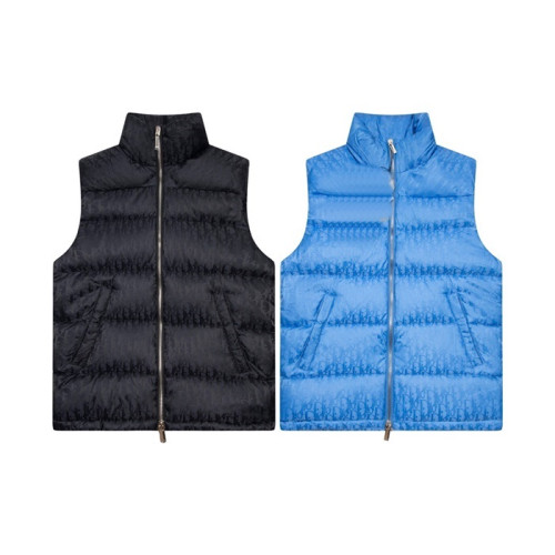 디올 남성 블루 덕다운 베스트 - Dior Mens Blue Vest - dio02229x