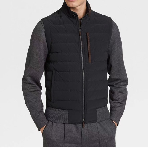 제냐 남성 블랙 구스다운 베스트 - Ermenegildo Zegna Mens Black Vest - zeg431x