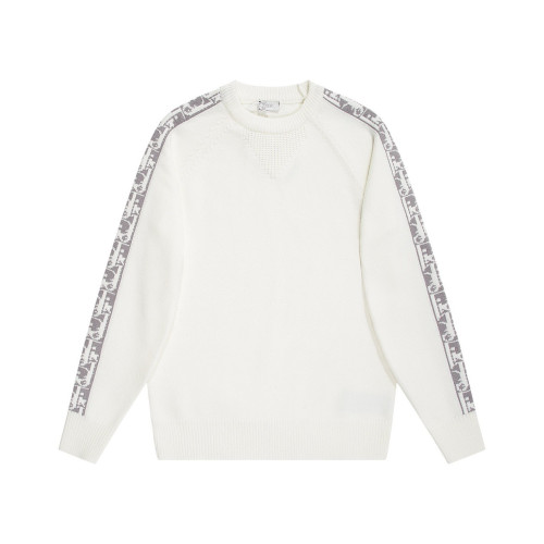 디올 남성 크루넥 화이트 스웨터 - Dior Mens White Sweaters - di01x