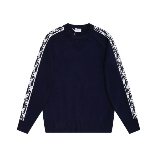 디올 남성 크루넥 네이비 스웨터 - Dior Mens Navy Sweaters - di02x