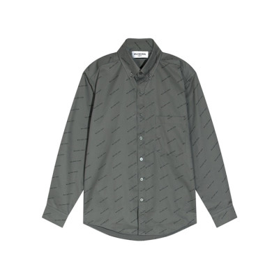 발렌시아가 트렌디 남성 그레이 셔츠 - Balenciaga Mens Gray Tshirts - ba03x