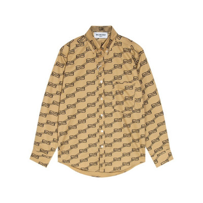 발렌시아가 트렌디 남성 카멜 셔츠 - Balenciaga Mens Camel Tshirts - ba05x