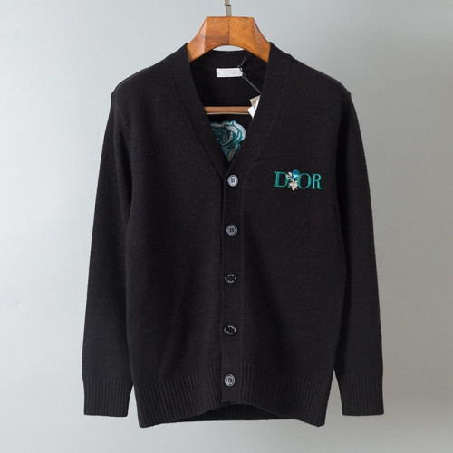 디올 남성 블랙 브이넥 가디건 - Dior Mens Black Cardigan - di15x
