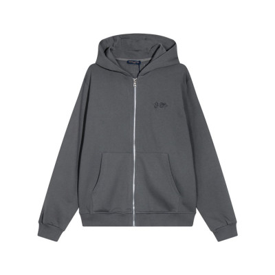 루이비통 남자 그레이 집업 후드티 - Louis vuitton Mens Gray Hoodie - lv147x