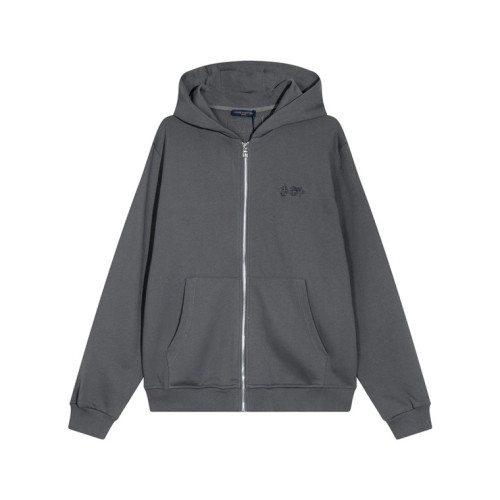 루이비통 남자 그레이 집업 후드티 - Louis vuitton Mens Gray Hoodie - lv147x