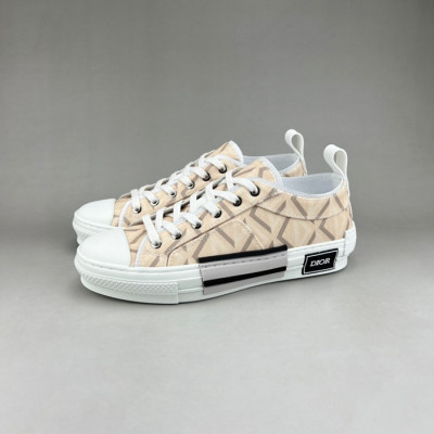 디올 남/녀 베이지 스니커즈 - Dior Unisex Beige Sneakers - di42x
