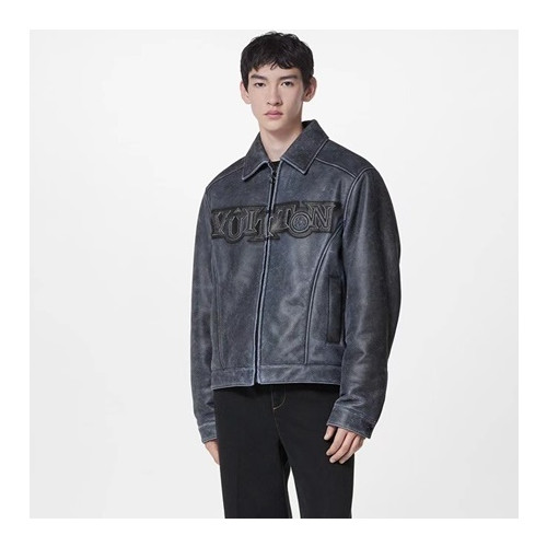 루이비통 남성 블랙 가죽 자켓 - Louis vuitton Mens Black Jackets - lv179x