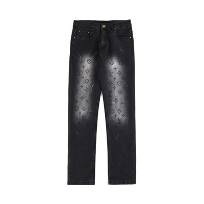 루이비통 남성 블랙 청바지 - Louis vuitton Mens Black Jeans - lv196x