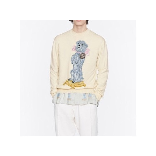 디올 남성 블랙 크루넥 스웨터 - Dior Mens Black Sweaters - di126x