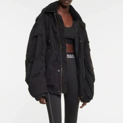발렌시아가 남/녀 블랙 다운 자켓 - Balenciaga Unisex Black Jackets - ba25x
