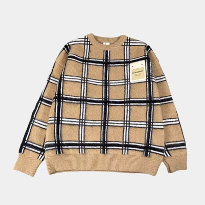 버버리 남성 크루넥 베이지 니트 - Burberry Mens Beige Knits - bu34x
