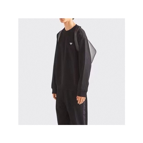 프라다 남성 크루넥 블랙 맨투맨 - Prada Mens Black Tshirts - pr264x